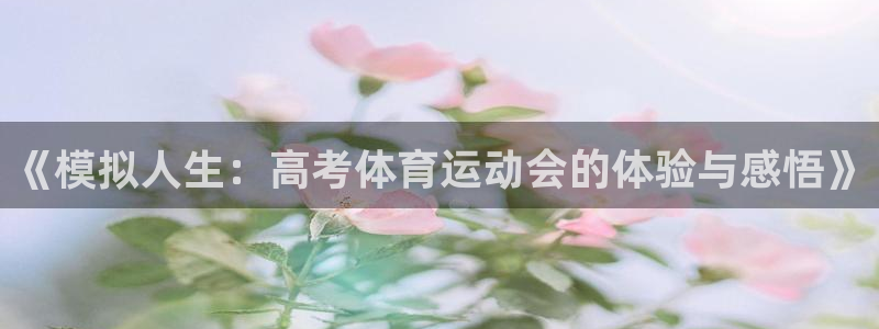 678体育官网：《模拟人生：高考体育运动会的体验与感悟》